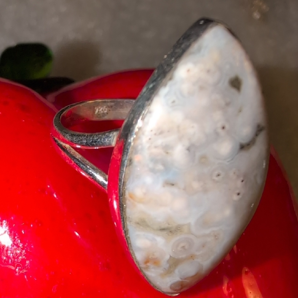 Sterling Silver Ocean Jasper Ring - image 4